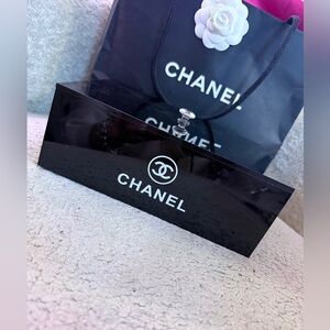 SOLD. CHANEL Black Logo Jewelry Box